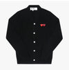 Comme Des Garcons Double Red Heart Wappen V-Neck Cardigan 144764643 [P]