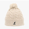 Kangol K4460SM Beige Cable Knit Pom Pom Beanie 144767895 [P]