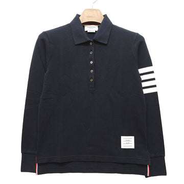 THOM BROWNE Damen klassische diagonale Piqué Langarm-Polo-Shirt Kragen FJP053G 07976 415 144789653