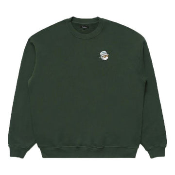Malbon Golf Malbon Men's Hunter Bucket Crewneck Long Sleeve Sweatshirt M-9556-HGN 144794815