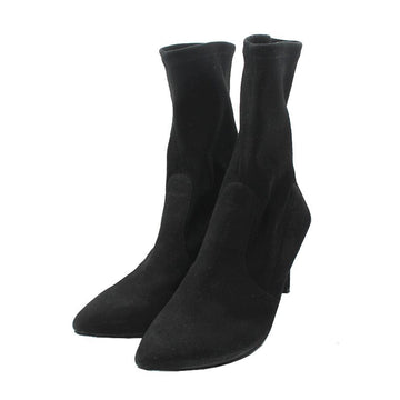 STUART WEITZMAN ブラックスエードミドルブーツ 255 144797183