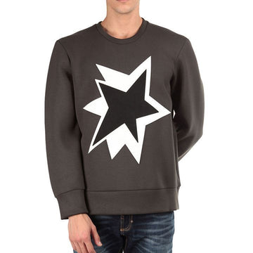 NEIL BARRETT Leder-Patch Sweatshirt 152168181