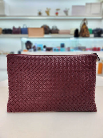 Bottega Veneta Wine Intrecciato Medium Clutch 522430 V001N 6337 144902387