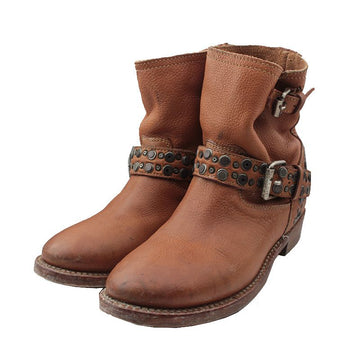 Ash Camel Leather Motorcycle Boots 38 144911109