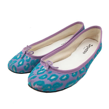 Repetto Lavender Camouflage Lambskin Ballerina Flats 37.5 144912006
