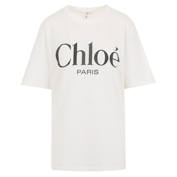 CHLOE ロゴプリント ホワイト 半袖Tシャツ 製造国 : イタリア SKU 25SS 25SJH20191 101 144835624