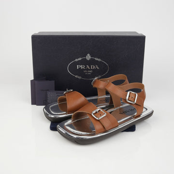 PRADA 2X3071 Riemen Schnallen Sandalen Größe 7 148495436