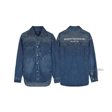 WOOYOUNGMI Denim Hemd mit Rückendruck für Herren 988L FW25 46 145023567
