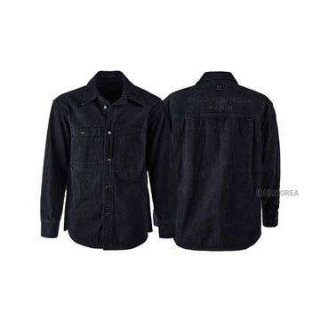 Wooyoungmi Men's Denim Back Logo Shirt 145023568