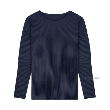 ISSEY MIYAKE HP58JK521 75 FW25 メンズ プリーツ ロングスリーブ Tシャツ 145023572