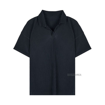 ISSEY MIYAKE HP58JM530 15 FW25 Men's Pleated Polo Shirt 145023573