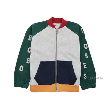 BOBO CHOSES B225AC052 991 (4-9) FW25 Kinder Color-Block Zip-Hoodie 145023681