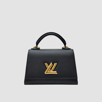 Louis Vuitton Twist Top Handle PM Black Gold-tone Crossbody Bag M57093 145066311