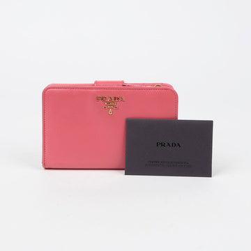Prada 1M1225 Metal Logo Compact Wallet 149062063