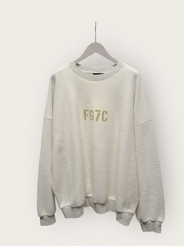 FEAR OF GOD Ivoire Applikation Fleece Rundhalsausschnitt Sweatshirt 145119279