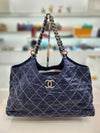 CHANEL Royal Blue Wild Stitch CC Chain Cavans Shoulder Bag 60531 145122288 [P]