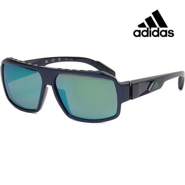 Adidas Sport Sunglasses for Running Fishing Trekking Golf Green Square Semi-Mirror SP0026 92N 145204174