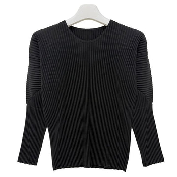 me ISSEY MIYAKE Homme Plisse Issey Miyake Pleated Long Sleeve T-Shirt 145210127
