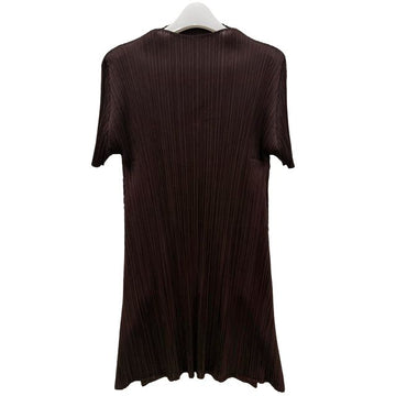 ME ISSEY MIYAKE 25FW Plissé Kleid mit hohem Kragen in Dunkelbraun (PP58JT112 47) 145210546