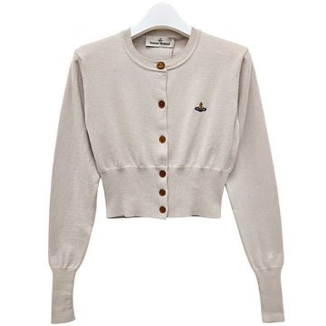 VIVIENNE WESTWOOD BEA Besticktes Logo Cropped Cardigan Dusty White (1803002U Y001V A402) 145214317