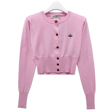 Vivienne Westwood 25FW BEA Embroidered Logo Cropped Cardigan Pink (1803002U Y001V G401) 145214325