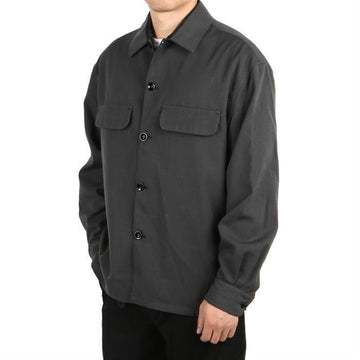 LEMAIRE M213 OW180 LF625 684 Polyester-Woll-Gabardine-Taschenhemd 145222260