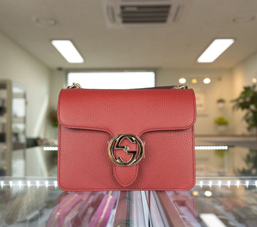 GUCCI レザー レッド チェーン ショルダーバッグ 510304 145228916