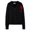 AMI Unisex Intarsia Virgin Wool Oversized Cardigan 018 009 145239638 [P]