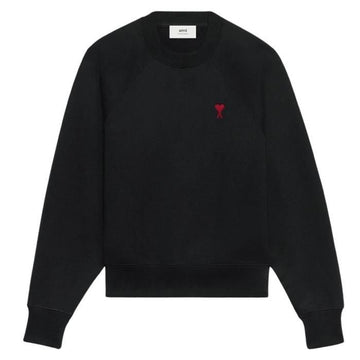 AMI Unisex Kettenstich Herzlogo Baumwolle Sweatshirt BFUSW005 747 001 145239641