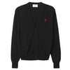 AMI Hard Logo Merino Wool Cardigan BFHKC111 KN0025 001 145239642 [P]