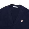 MAISON KITSUNE Fox Kopf Patch Klassische Strickjacke P480 GU00542KT1036 145239644 [P]