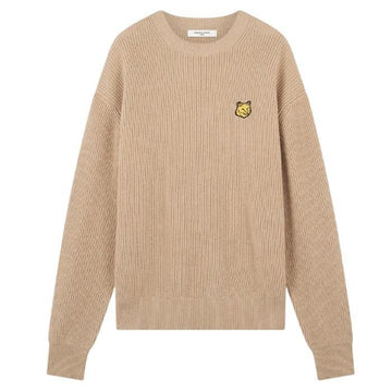 MAISON KITSUNE Bold Fox Kopf Patch Comfort Ribbed Strick LM00818KT1093-H251 145239654