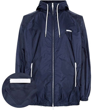 Prada 25FW Blue Re-Nylon Windbreaker Hooded Jacket 1WQ9 F0ABB 141938022