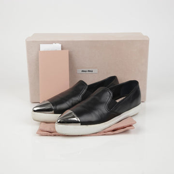 MIU MIU メタルキャップスリッポンスニーカー 36 144870911