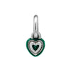 Pandora Mini Pendant and Dangle Silver Charm in Heart Green 145430423 [P]