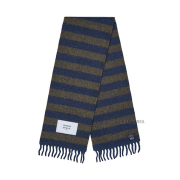 MAISON KITSUNE ロゴパッチストライプマフラー LM06202WA0019 IB/KR 62310743