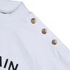 BALMAIN Damen Logo Druck Crop Sweatshirt BF1JO040 BB02 GAB 63075868 [P]