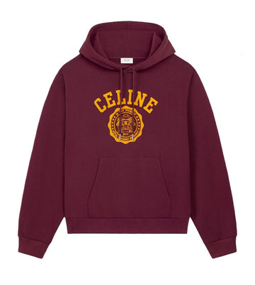 CELINE コットンフリースブレゾンフーディボルドーセットボタンDor RY07V670Q FYU4 145455089