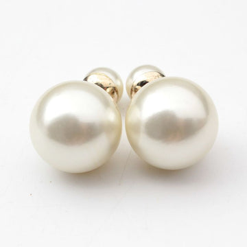 Dior Tribal Pearl Double Ball Gold-Plated Earrings 145472071