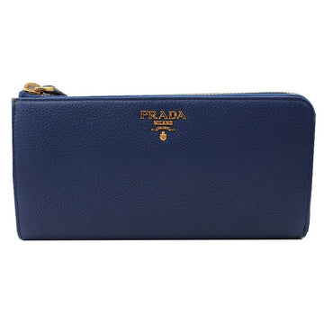 Prada Ink Blue Vitello Zippy Long Wallet 1ML183 145472894