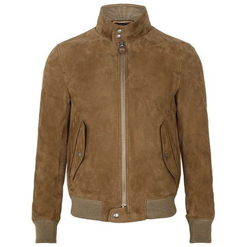 Tom Ford 25FW Caramel Harrington Suede Jacket LBG003 LMS027 KB285 145493706