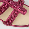 CHANEL Chain Metallic Sandals 37.5 144815661 [P]