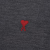 AMI Merino Wollpullover mit Chainstich-Herzlogo 25FW 102128139 [P]