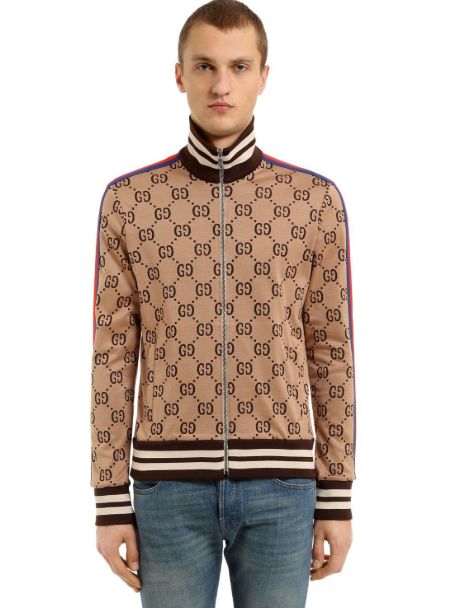 GUCCIジャケット Gucci GG Jacquard Zip-Up 496919 XL Beige 145519573 – trenbe