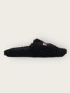Balenciaga Black Furry Wave Logo Shearing Slide Sandals 41 145519836 [P]