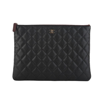 CHANEL キャビアポケットクレッチゴールドニューミディウムA82545-2 145520280