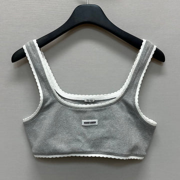 MIU MIU Logo-Ripp-Crop-Top (55 66) 145520880