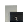 Saint Laurent Monogram Chevron Silver Card Holder 423291 BOW02 145521560 [P]