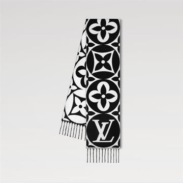 Louis Vuitton Medallion Scarf Black M79212 145562602 [P]