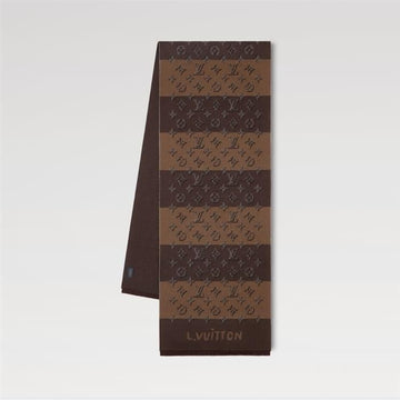 Louis Vuitton Monogram Heritage Scarf Brown M96752 145562606 [P]